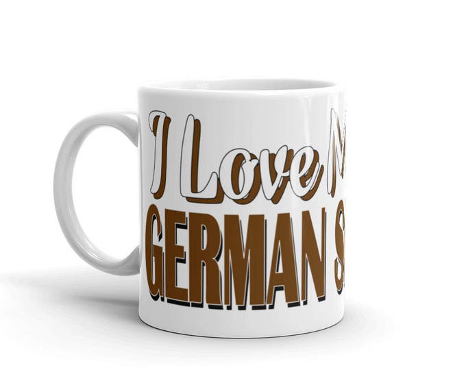 I Love, My German Shepherd, Mugs, Dog Lovers, Animals, Canines, Dogs, Pets, Fun, Unique, Gift Ideas