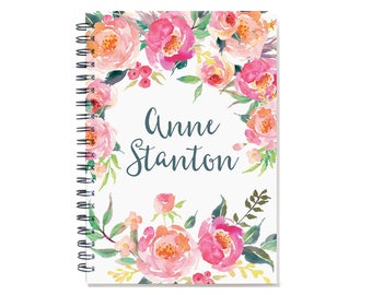 Personalized 18 month planner, Start any month, Weekly planner, 2017-2018-2019, academic planner, personal calendar, floral, SKU: epi pwf2