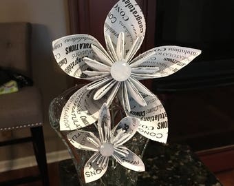 Origami paper flowers