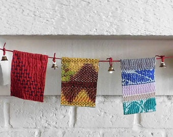Bohemian Bunting Kantha Quilt Prayer Flags