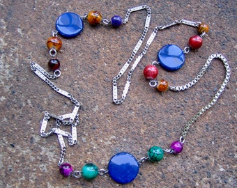 Eco-Friendly Statement Necklace Fire and Ice Recycled