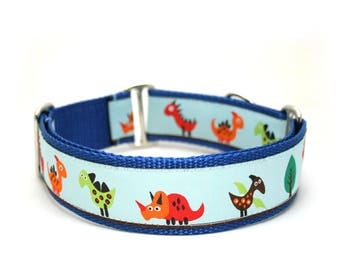 1.5" Dino Land buckle or martingale dog collar