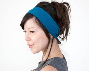 SALE SEE DESCRIPTION Teal Skinny Tie Back Headscarf
