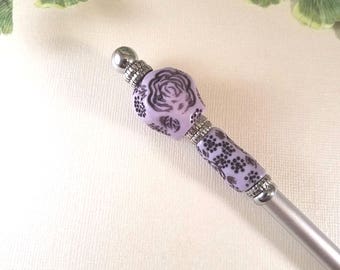 Beaded Stylus - Violet Rose