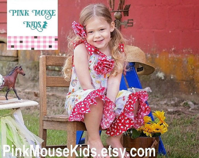 Little Girls Dress - Birthday Dress - Girls Twirl Dress - Pretty Bird Fabric - Birthday Outfit - Toddler Girl Clothes - 12 mos to 14 yrs