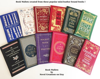 Book Cover Wallet - Cellphone Wallet - Literary Gift - Emily Dickinson Book Wallet - Credit Card Book Wallet - Irish Pocketbook