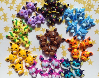 Eevee Collections - chibi charms - polymer clay - price is ONE charm only