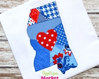 Machine Embroidery Design Embroidery Mississippi Patchwork Applique INSTANT DOWNLOAD