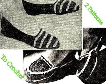 Slippers and Scuffs 2 Crochet Patterns 723027