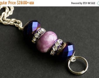 BACK to SCHOOL SALE Purple Lanyard. Badge Holder. Crystal Lanyard. Badge Leash. Beaded Lanyard. Badge Lanyard Id Lanyard. Badge Necklace. Ha