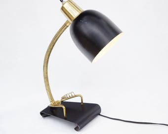 Vintage 50s Mid Century Modern Metal Desk Lamp/Retro/Office/Home Decor