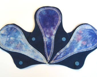 THREE Thong Reusable Cloth Liners - silk - "baby"