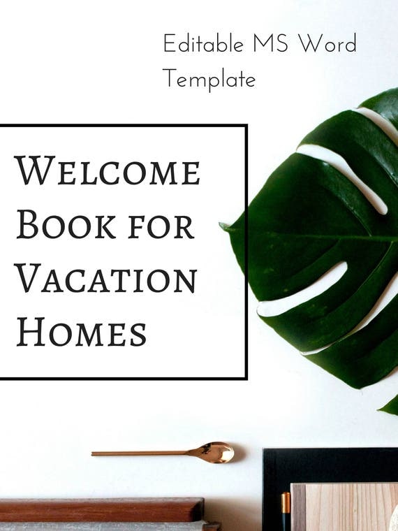 Vacation Rental Welcome Book Template Instant Digital
