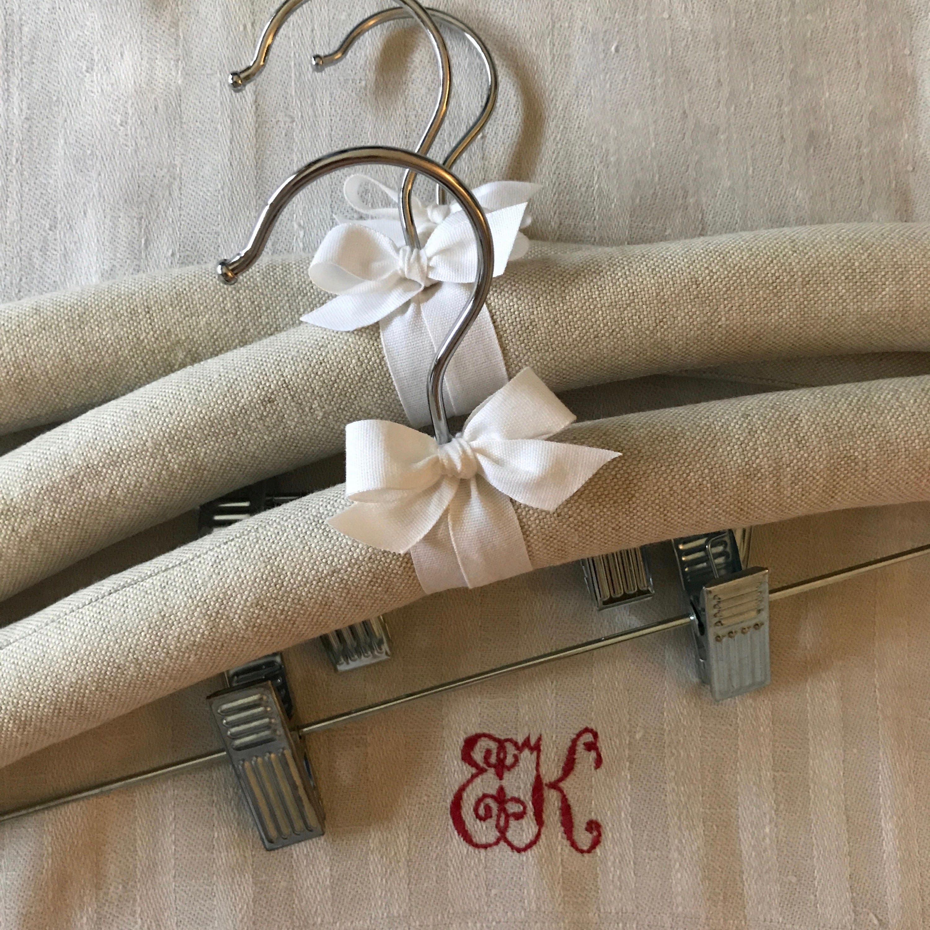 Hangers with Clips Linen Hangers with Clips Skirt Hangers