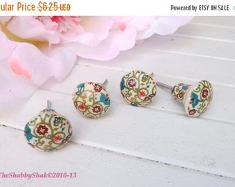 ON SALE Paisley /Floral / Colorful / Ceramic Knob / Dresser Pull / Cabinet Knob / Decorative Knob