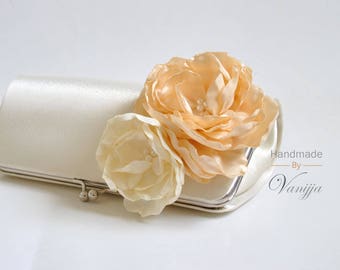 Ivory, Vanilla - Bridal Clutch / Bridesmaid clutch / Wedding clutch / Prom clutch / Custom clutch