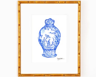 BLUE & WHITE Ginger Jars ~ Chinoiserie Decor