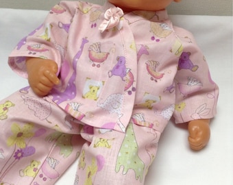 Dolls Clothes 14 - 15 inch (36 - 38 cm) Pyjamas To fit Corolle Mon Bebe Classique, My First Baby Annabell, Bitty Baby, Berengeur etc