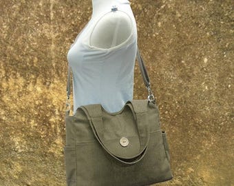 On Sale 20% off Olive canvas fabric messenger bag, womens tote bag, hand bag, market bags wholesale