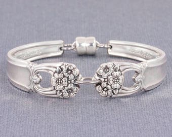 Silverware Bracelet - Eternally Yours 1941 Antique Silverware - Spoon Jewelry