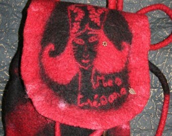 Red and black backpack