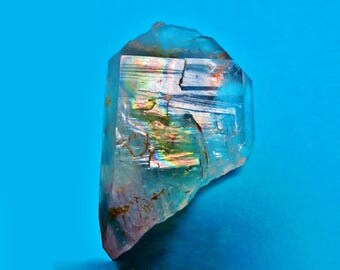 Shamanic Quartz Crystal Iridescent Rainbows Golden Healer TWIN Master Crystal Metaphysical Mineral Specimen