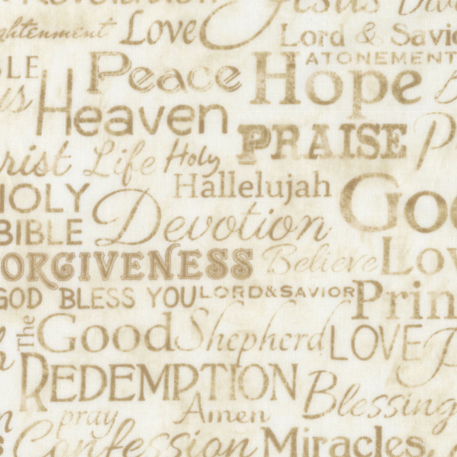 Faith Words cotton fabric by Timeless Treasures fabric C4720