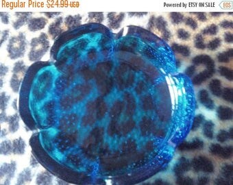 Now On Sale Vintage Collectible Aqua Blue Candy Dish 1960's Housewares Serving