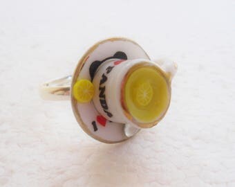 Lemon Tea Ring. Polymer Clay.