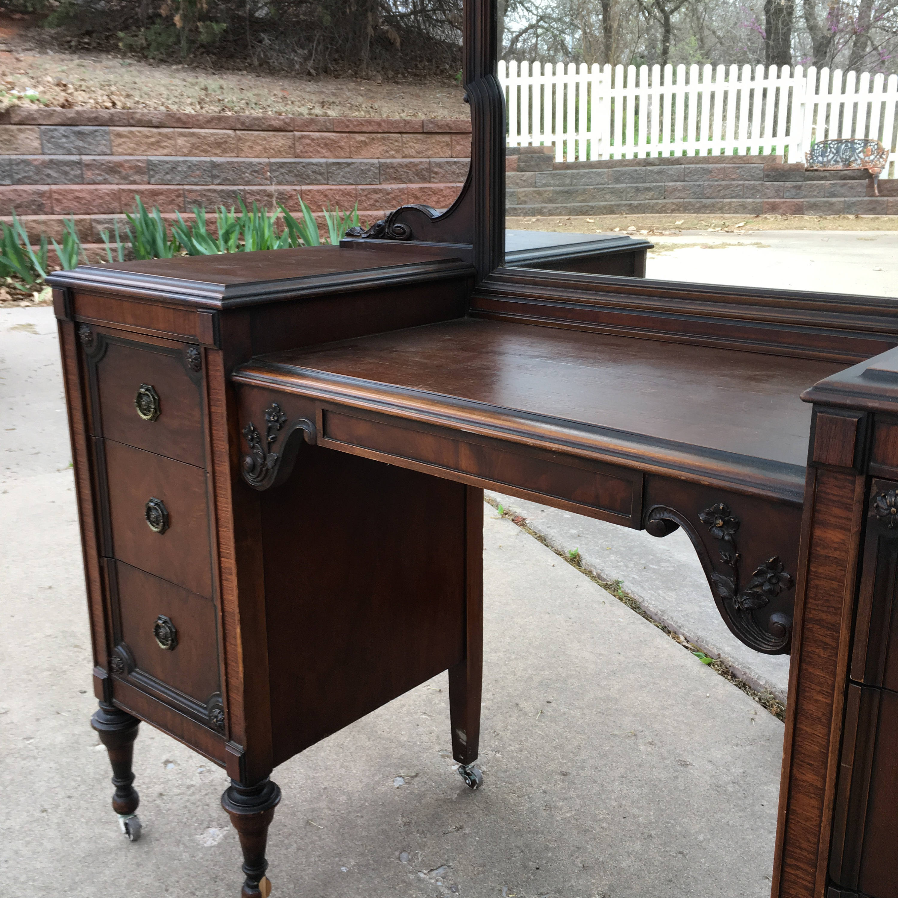ANTIQUE MAKEUP VANITY / 1920's Sligh Brand / In Stock Ready To Paint