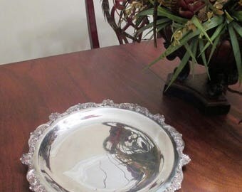 SALE 20% OFF Vintage POOLE Silver Company Old English 5002 Silver-Plated Serving Platter 15"