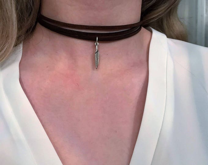 Women choker,Leather choker, layered choker,triple choker, boho leather choker, women necklace,women jewelry,leather necklace,women necklace