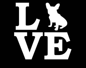 French Bulldog Decal, Frenchie Decal, Boston Terrier Decal, French Bulldog Lover, Boston Terrier Lover, French Bulldog Sticker, Silhouette