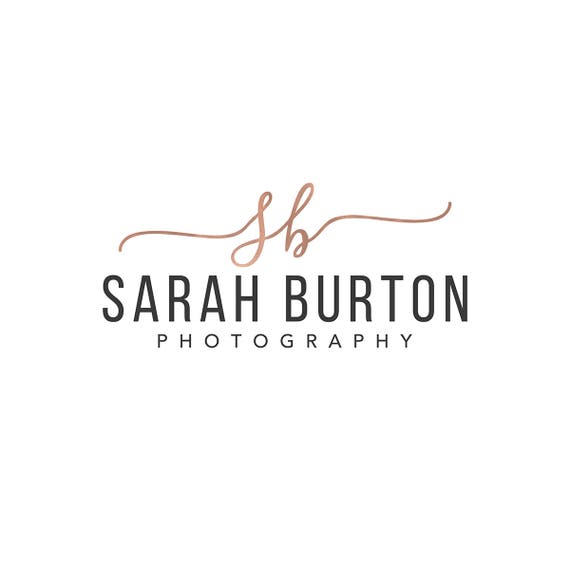 Rose Gold Branding package Gold Photography Logo and