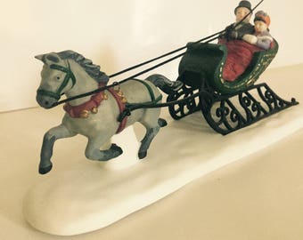 horse and sleigh figurine