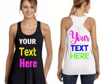 Custom Tank - Custom Tank Top - Personalized Tank Top - Custom Tee Shirt - Custom shirts for women - custom clothing - custom clothes - cute