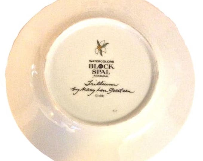 Set of 2 Vintage Block Spal Trillium China Bread & Butter Plates, Mary Lou Goertzen Plate, Portugal