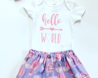 Adventure Begins Newborn Set, Newborn Girl Coming Home Outfit, Going Home Outfit Girl, Newborn Girl Take Home Set, Newborn Outfits