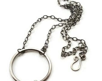 Eternity Necklace in Oxidized Sterling Silver