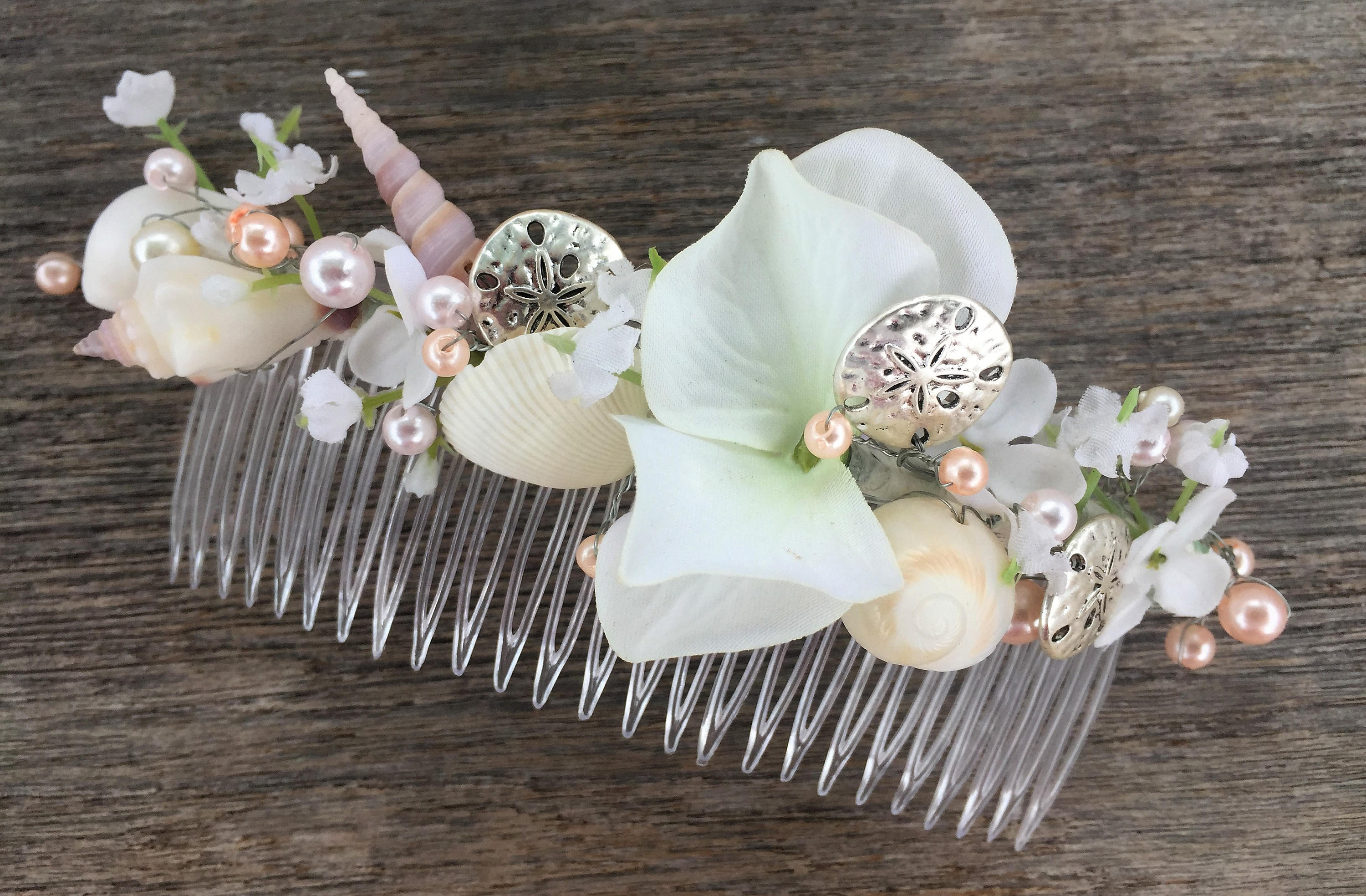 Beach wedding Hair Comb Bridal Hair Comb Sea Shell