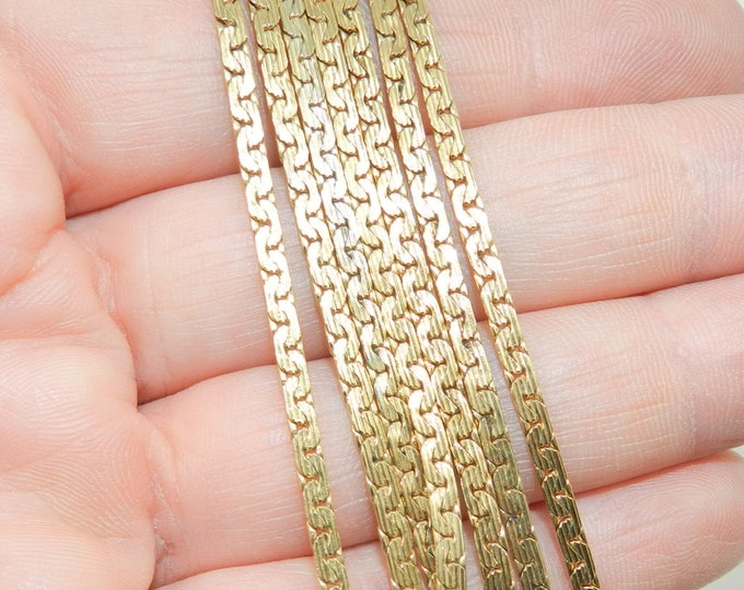 Vintage Necklace 7 Seven Strand Gold Tone Chain Necklace, Vintage Jewelry Jewellery, Mid Century 1960s Retro Mod Collectible Fashion Gift