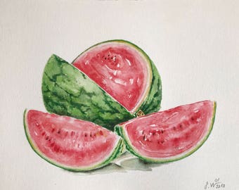 Kitchen art Grapes watercolor paintingstill life