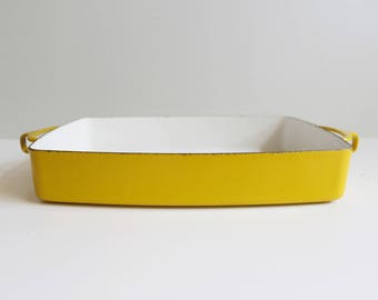 Dansk Kobenstyle Enamel Lasagna Pan Yellow Jens Quistgaard Danish Modern