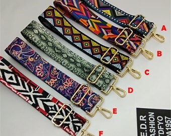 3PCS 120cm 47inch Adjustable Colorful strike stripes shoulder straps,fashion single shoulder bag purse straps fittings belt KS-817
