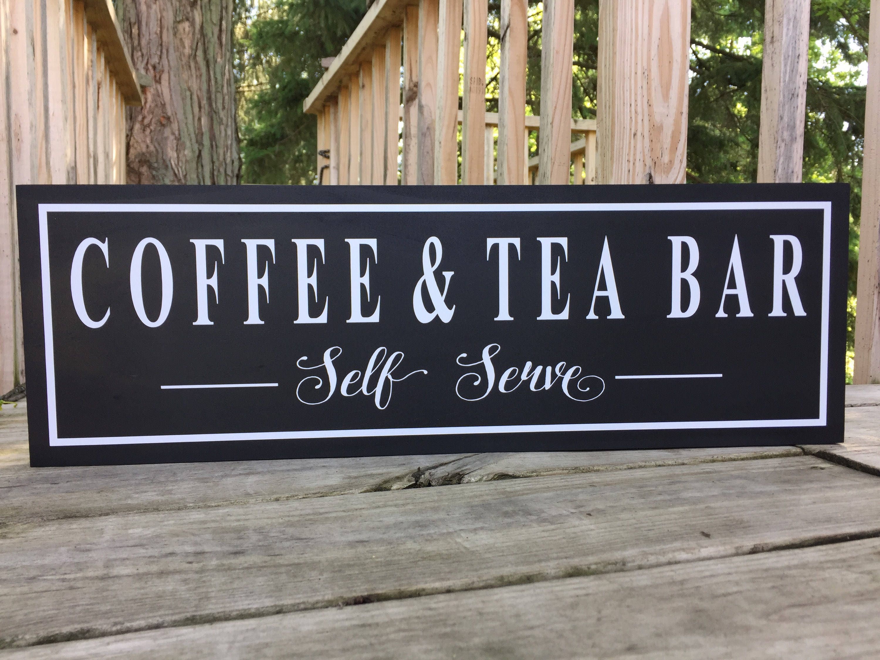Coffee and Tea Bar Sign Coffee and Tea Sign Coffee and Tea