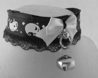 Halloween kawaii ghostie kitten play collar *tug proof*