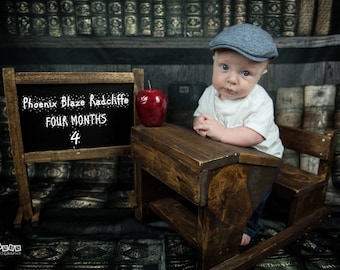 READY TO SHIP*see details! School Desk and Chalkboard prop set Newborn -1 year baby photography newborn vintage prop