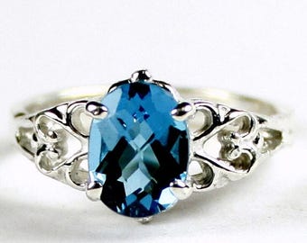 On Sale, 30% Off, London Blue Topaz , 925 Sterling Silver Ring, SR302