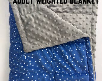 Full size starry nite weighted 55X72 blanket adult sensory anxiety
