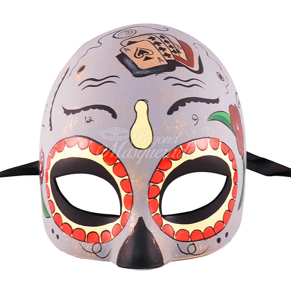 Day of the Dead Top Half Mask Dia de los Muertos Mask